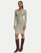 GUESS Rochie tricotată W6BK62 Z1567 Verde deschis Slim Fit