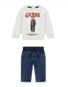 GUESS Set bluză și pantalon I6BG02 K5804 Alb Regular Fit