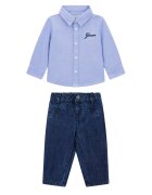 GUESS Set cămașă și pantaloni din material textil I6RG03 W9CL0 Regular Fit