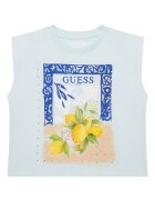 GUESS Top J6GI12 K8HM4 Albastru celest Regular Fit