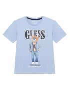 GUESS Tricou L6RI11 K8HM4 Albastru celest Regular Fit