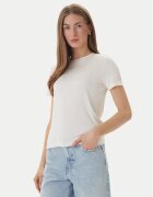GUESS Tricou O6GI00 KBF92 Écru Regular Fit