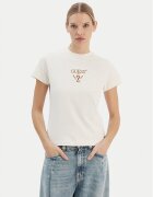 GUESS Tricou V4YI21 KCDH1 Écru Regular Fit