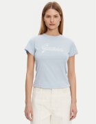 GUESS Tricou V5GI02 K9RM1 Albastru celest Slim Fit