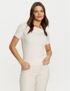 GUESS Tricou V5RI04 KCLH0 Écru Regular Fit