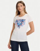 GUESS Tricou W5BI29 J1314 Écru Slim Fit