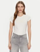 GUESS Tricou W5GI42 J1314 Écru Regular Fit