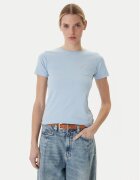 GUESS Tricou W5RI52 J1314 Albastru celest Regular Fit