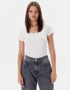 GUESS Tricou W5YI46 J1314 Écru Slim Fit