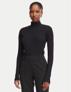 Hugo Bluză cu gât 50571245 Negru Regular Fit