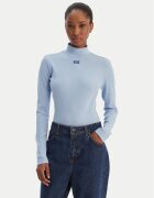 Hugo Bluză cu gât Easy 50525318 Albastru celest Slim Fit