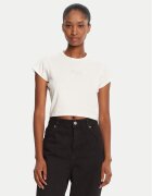 Hugo Tricou Rhinestone 50551404 Écru Slim Fit