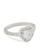 ICED STUFF Inel Heart Gem Aur alb