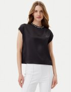 Imperial Bluză RIC3JBA Negru Regular Fit