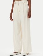Ivy Oak Pantaloni din material Prescilla Ann IO115176 Écru Wide Leg