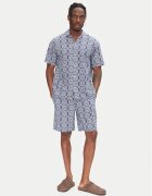 Jack & Jones Set cămașă și șorturi din material textil Seersucker 12284648 Relaxed Fit