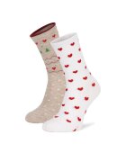 Jenny Fairy Șosete lungi 4WB-004-AW24 (2-pack) Alb