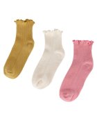 JENNY Șosete scurte 7KB-003-SS25 (3-pack) Galben