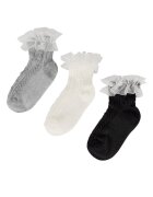 JENNY Șosete scurte 7KB-004-SS25 (3-pack) Alb