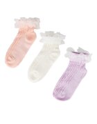 JENNY Șosete scurte 7KB-004-SS25 (3-pack) Roz