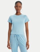 Juicy Couture Tricou Baby JCWCT126317 Albastru celest Slim Fit