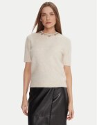 KAOS Pulover RI1NT071 Écru Regular Fit