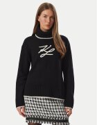 Karl Lagerfeld Bluză cu gât B4W18033 Regular Fit