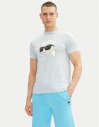 Karl Lagerfeld Tricou 755073 552251 Albastru celest Regular Fit