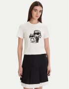 Karl Lagerfeld Tricou A1W17129 Écru Regular Fit