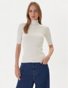 Kontatto Bluză cu gât 3M0821C Écru Slim Fit