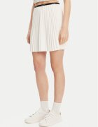Lacoste Fustă plisată JF1403 Écru Regular Fit