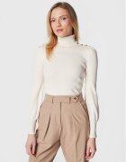 Lauren Ralph Lauren Bluză cu gât 200882214002 Écru Slim Fit