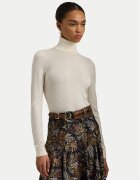 Lauren Ralph Lauren Bluză cu gât 200940470001 Écru Slim Fit