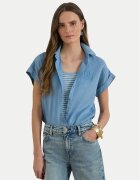 Lauren Ralph Lauren Cămașă 200874259011 Albastru celest Relaxed Fit