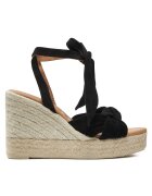 Manebi Espadrile Hamptons Wedge Espadrilles With Knot K 1.0 WS Negru