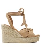 Manebi Espadrile Hamptons Wedge Espadrilles With Knot M 1.1 WS Bej
