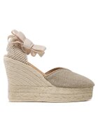 Manebi Espadrile Heart-Shaped Wedge Espadrilles O 7.1 WH Bej