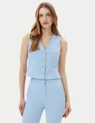 Maryley Vestă elegantă 25EB128/43MA Albastru celest Regular Fit