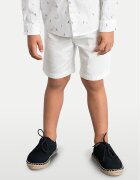Mayoral Pantalon scurți din material 204 Alb Regular Fit