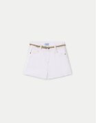 Mayoral Pantalon scurți din material 275 Alb Regular Fit
