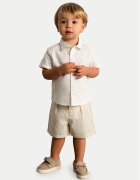 Mayoral Set cămașă și șorturi din material textil 1225 Regular Fit