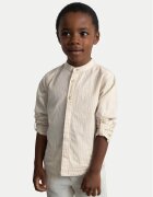 Mayoral Set cămașă și șorturi din material textil 3216 Écru Regular Fit