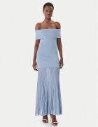 Michael Michael Kors Rochie tricotată MS683HGBFD Albastru celest Slim Fit