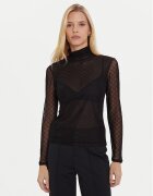 Morgan Bluză 252-TMESH Negru Slim Fit