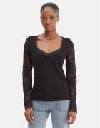 Morgan Bluză 261-TANKA Negru Slim Fit