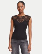 Morgan Bluză 262-DIAMO Negru Slim Fit