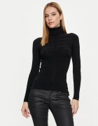 Morgan Bluză cu gât 132-MENTOS.M Negru Slim Fit