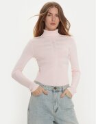 Morgan Bluză cu gât 132-MENTOS.M Roz Slim Fit