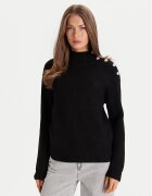 Morgan Bluză cu gât 232-MSTORI Negru Regular Fit