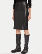 Morgan Fustă din imitație de piele 242-JMADO Negru Slim Fit